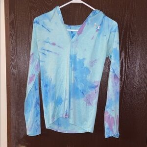 Under Armour Blue and Purple Tie-Dye Long Sleeve